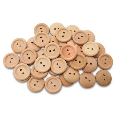 Woodpeckers Crafts, DIY Unfinished Wood 3/4" Button, Pack of 100 Image 1