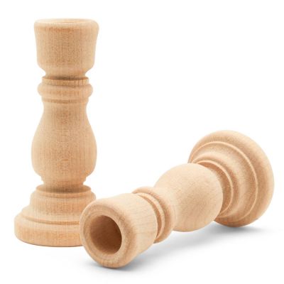 Woodpeckers Crafts, DIY Unfinished Wood 3" Candlestick, Pack of 25 Image 2