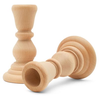 Woodpeckers Crafts, DIY Unfinished Wood 4" Candlestick, Pack of 25 Image 2