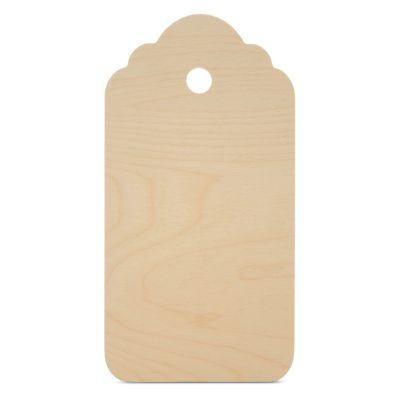 Woodpeckers Crafts, DIY Unfinished Wood 6" Gift Tag Cutout Pack of 25 Image 1