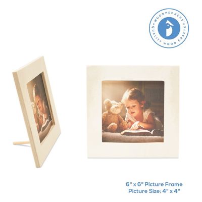 Woodpeckers Crafts, DIY Unfinished Wood 6" x 6" Photo Frame Pack of 25 Image 3