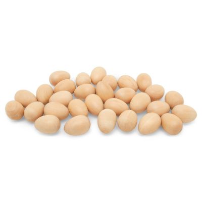 Woodpeckers Crafts, DIY Unfinished Wood 7/8" Egg, Pack of 100 Image 1