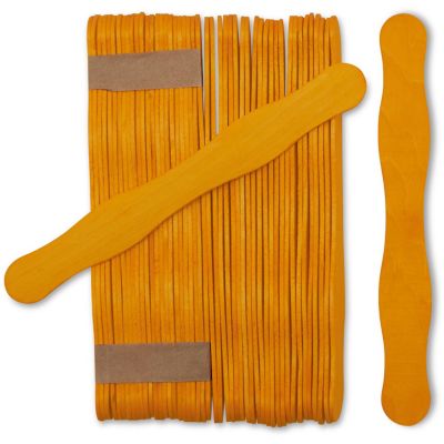Woodpeckers Crafts, DIY Unfinished Wood Yellow Fan Handles, Pack of 500 Image 1