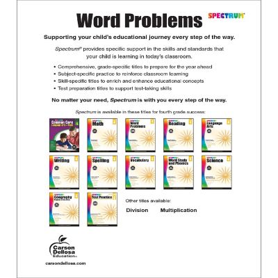 Word Problems, Grade 4 Image 1