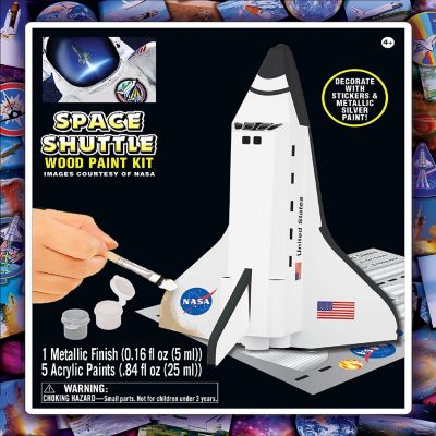Works of Ahhh Craft Set - NASA Space Shuttle Wood Paint Kit for Kids Image 1