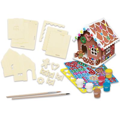 Works of Ahhh Holiday Craft - Gingerbread House Premium Wood Paint Kit Image 2