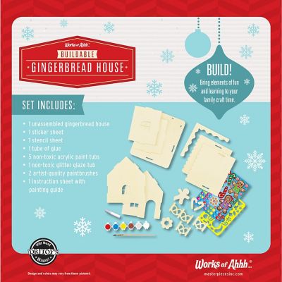 Works of Ahhh Holiday Craft - Gingerbread House Premium Wood Paint Kit Image 3