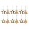 Woven Rattan Star And Tree Ornament (Set Of 12) 6"H Iron/Rattan Image 3