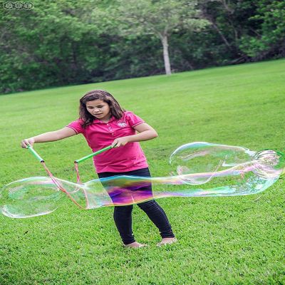 WOWmazing Giant Bubble Wands 3-Piece Kit  Wand + Bubble Concentrate + Booklet Image 1