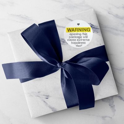 Wrapables 1.5 inch Yellow Extreme Happiness Warning Small Business Thank You Stickers Roll, Labels for Boxes, Envelopes, Bags and Packages (500pcs) Image 3