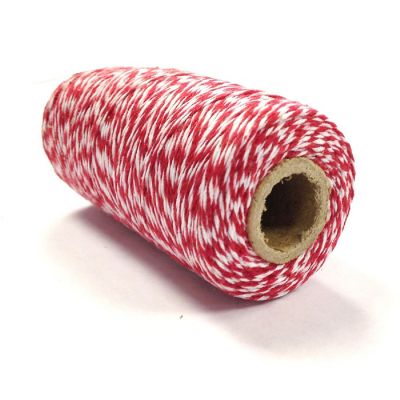 Wrapables 12ply 110 Yard Red Cotton Baker's Twine Ribbon Twine for Baking & Crafts Image 1