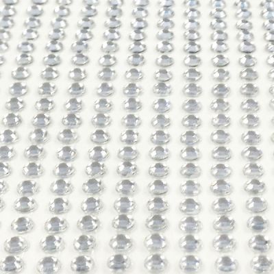 Wrapables 4mm Crystal Diamond Sticker Adhesive Rhinestone, 468pcs / Silver Image 1