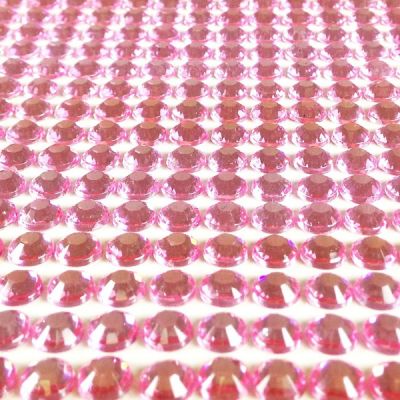 Wrapables 6mm Crystal Diamond Adhesive Rhinestones, 500 pieces / Pink Image 1