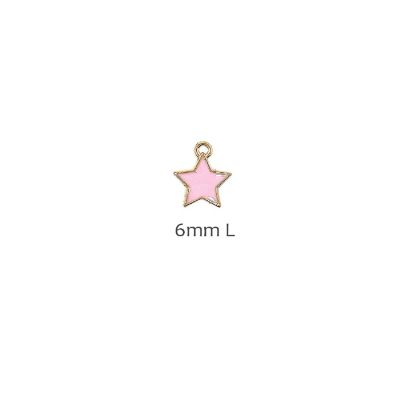 Wrapables 6MM Jewelry Marking Charm Pendant, Set of 10, Pink Star Image 2