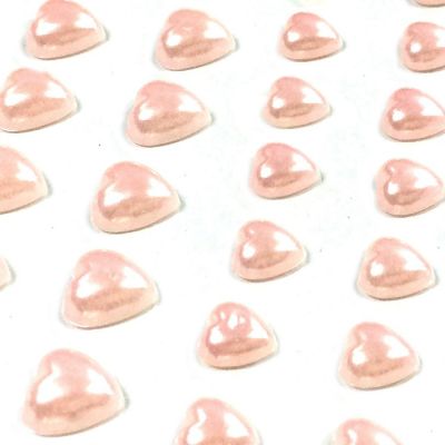 Wrapables 84 Piece Acrylic Adhesive Heart Gems, Pink Image 1