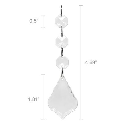 Wrapables Acrylic Hanging Crystal Bead Strands for Chandeliers, Garlands, Wedding Decorations, Christmas Tree Ornaments (20pcs), Maple Leaf Image 1