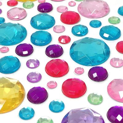 Wrapables Acrylic Self Adhesive Crystal Rhinestone Gem Stickers, Jewel Multicolor Image 1