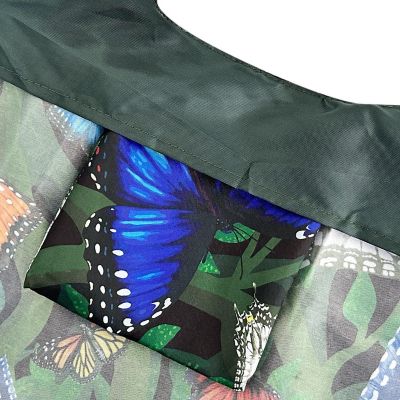 Wrapables Allybag Foldable & Lightweight Reusable Grocery Bag, Butterflies Image 1