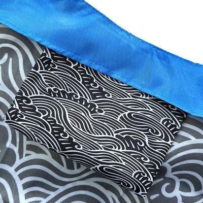 Wrapables Allybag Foldable & Lightweight Reusable Grocery Bag, Grab & Go Navy Swirls Image 2