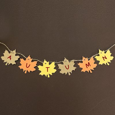 Wrapables Autumn Maple Leaves Gift Tags/Kraft Hang Tags with Jute Strings (100pcs) Image 3