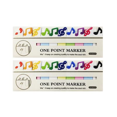 Wrapables Bookmark Flag Tab Sticky Notes, Musical Notes (Set of 2) Image 1