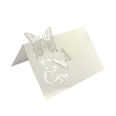 Wrapables Butterflies Wedding Decor Table Name Place Cards (Set of 50) Image 1