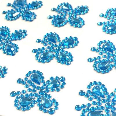 Wrapables Butterfly Crystal Adhesive Rhinestones Gems, Blue Image 1