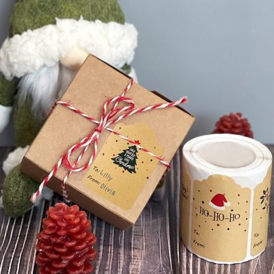 Wrapables Christmas Holiday Gift Tag Stickers and Labels Roll (300pcs), Snowman Image 2