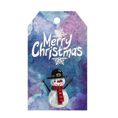 Wrapables Christmas Holiday Gift Tags/Kraft Paper Hang Tags, (50pcs), Festive Fun Image 1
