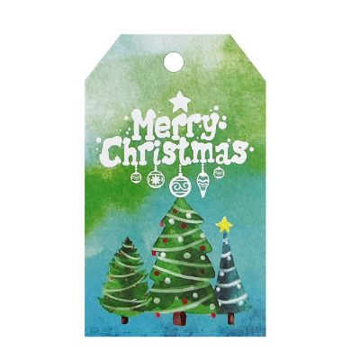 Wrapables Christmas Holiday Gift Tags/Kraft Paper Hang Tags, (50pcs), Festive Fun Image 2