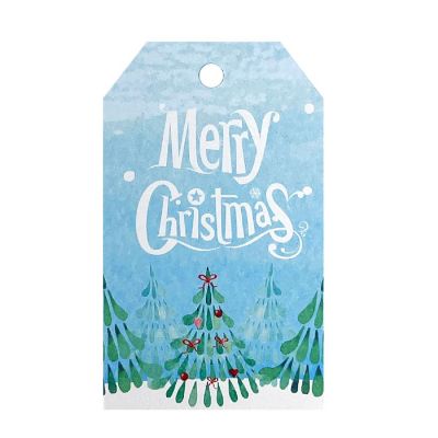 Wrapables Christmas Holiday Gift Tags/Kraft Paper Hang Tags, (50pcs), Festive Fun Image 3