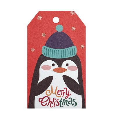 Wrapables Christmas Holiday Gift Tags/Kraft Paper Hang Tags, (50pcs), Holiday Cheer Image 2