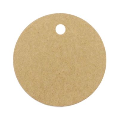Wrapables Circle Gift Tags/Kraft Hang Tags with Free Cut Strings, (50pcs) Image 1