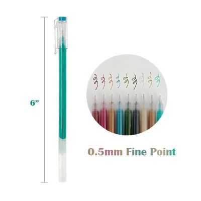 Wrapables Colorful Gel Ink Pens, 0.5mm Fine Point (Set of 9), Cool Image 1