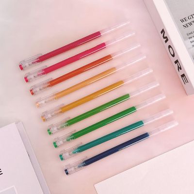Wrapables Colorful Gel Ink Pens, 0.5mm Fine Point (Set of 9), Rainbow Image 2