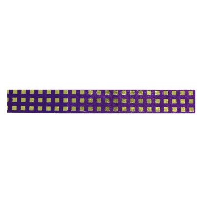 Wrapables&#174; Colorful Washi Masking Tape, Gold Squares on Purple Image 1