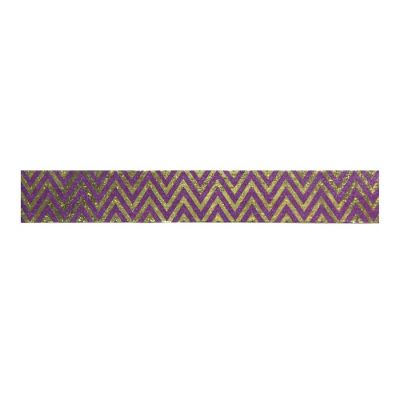 Wrapables&#174; Colorful Washi Masking Tape, Purple and Gold Super Chevron Image 1