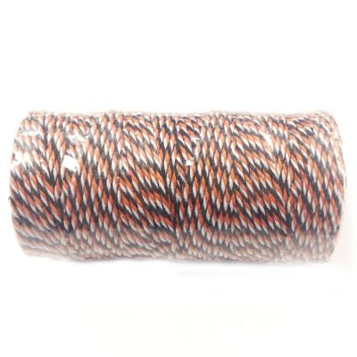 Wrapables Cotton Baker's Twine 12ply 110 Yard, for Gift Wrapping, Party Decor, and Arts and Crafts - Black and Orange Image 1