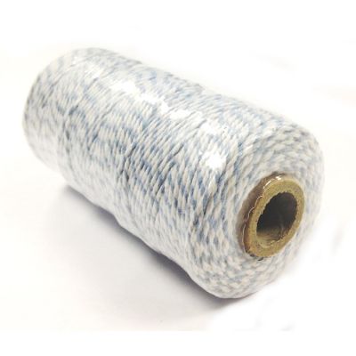 Wrapables Cotton Baker's Twine 12ply 110 Yard, for Gift Wrapping, Party Decor, and Arts and Crafts - Blue Grey Image 1