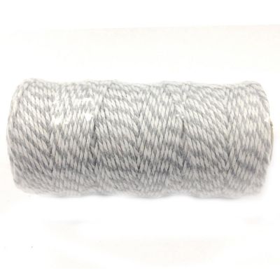 Wrapables Cotton Baker's Twine 12ply 110 Yard, for Gift Wrapping, Party Decor, and Arts and Crafts - Grey Image 1