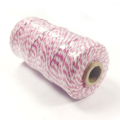 Wrapables Cotton Baker's Twine 12ply 110 Yard, for Gift Wrapping, Party Decor, and Arts and Crafts - Hot Pink Image 1