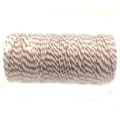 Wrapables Cotton Baker's Twine 12ply 110 Yard, for Gift Wrapping, Party Decor, and Arts and Crafts - Mocha Image 1