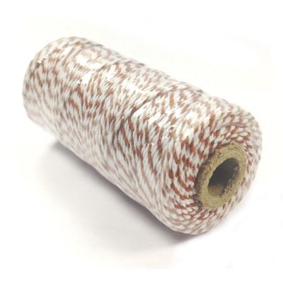 Wrapables Cotton Baker's Twine 12ply 110 Yard, for Gift Wrapping, Party Decor, and Arts and Crafts - Mocha Image 1