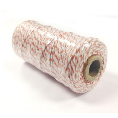 Wrapables Cotton Baker's Twine 12ply 110 Yard, for Gift Wrapping, Party Decor, and Arts and Crafts - Orange Image 1