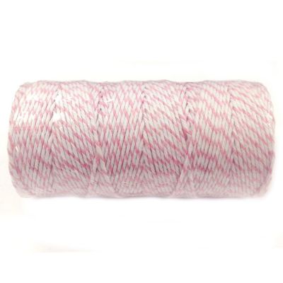 Wrapables Cotton Baker's Twine 12ply 110 Yard, for Gift Wrapping, Party Decor, and Arts and Crafts - Pink Image 1