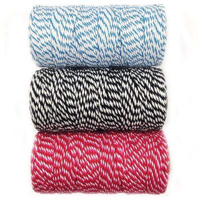 Wrapables Cotton Baker's Twine 12ply 330 Yards (Set of 3 Spools x 110 Yards)  ( Blue, Black, Red & Hot Pink) Image 1