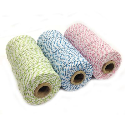 Wrapables Cotton Baker's Twine 12ply 330 Yards (Set of 3 Spools x 110 Yards) ( Pink, Blue, Light Green) Image 1