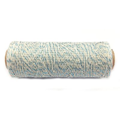 Wrapables Cotton Baker's Twine 4ply 110 Yard, Blue Metalic Image 1