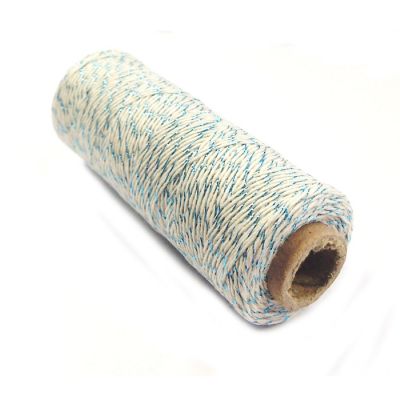 Wrapables Cotton Baker's Twine 4ply 110 Yard, Blue Metalic Image 1