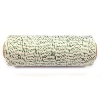 Wrapables Cotton Baker's Twine 4ply 110 Yard, Green Metalic Image 1